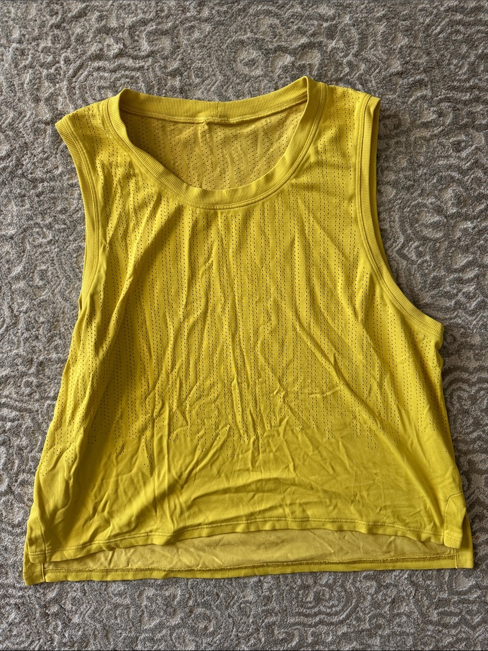 lululemon athletica Women's Bright Yellow Perforated Tank